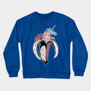 Transgender Unicorn Banana LGBT Pride Flag Crewneck Sweatshirt